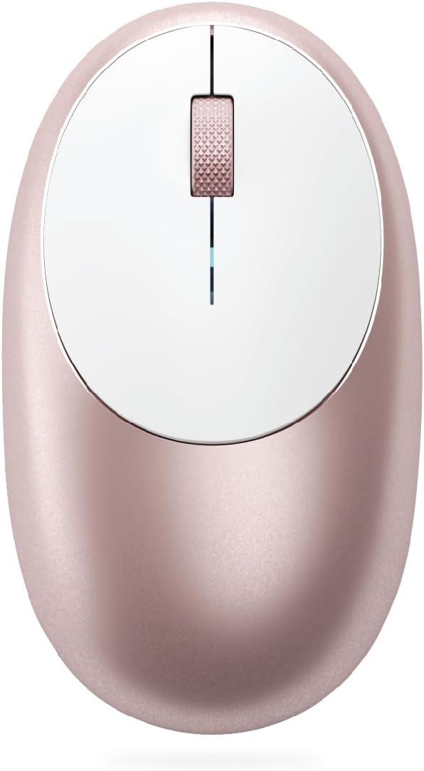 Satechi M1 Wireless Bluetooth Mouse, USB-C Rechargeable, Compact & Portable, for Mac/Windows, Compatible with M4/M3/M2 MacBook, Pro, Air/iMac/iPad Pro, iPhone 16/15/14 & More - Rose Gold
