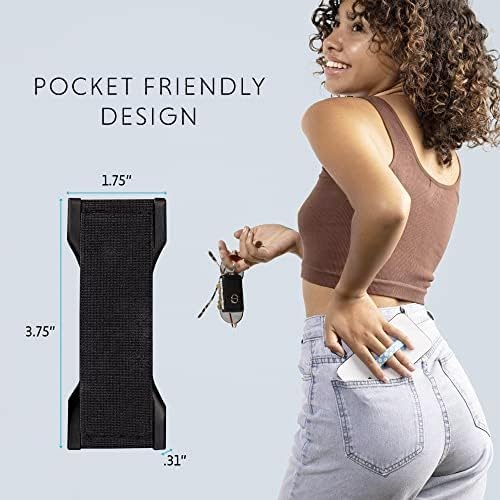 LOVEHANDLE PRO Premium Phone Grip - Silicone Phone Strap - Magnetic Phone Mount and Kickstand for Smartphone and Tablet - Requiem Silicone