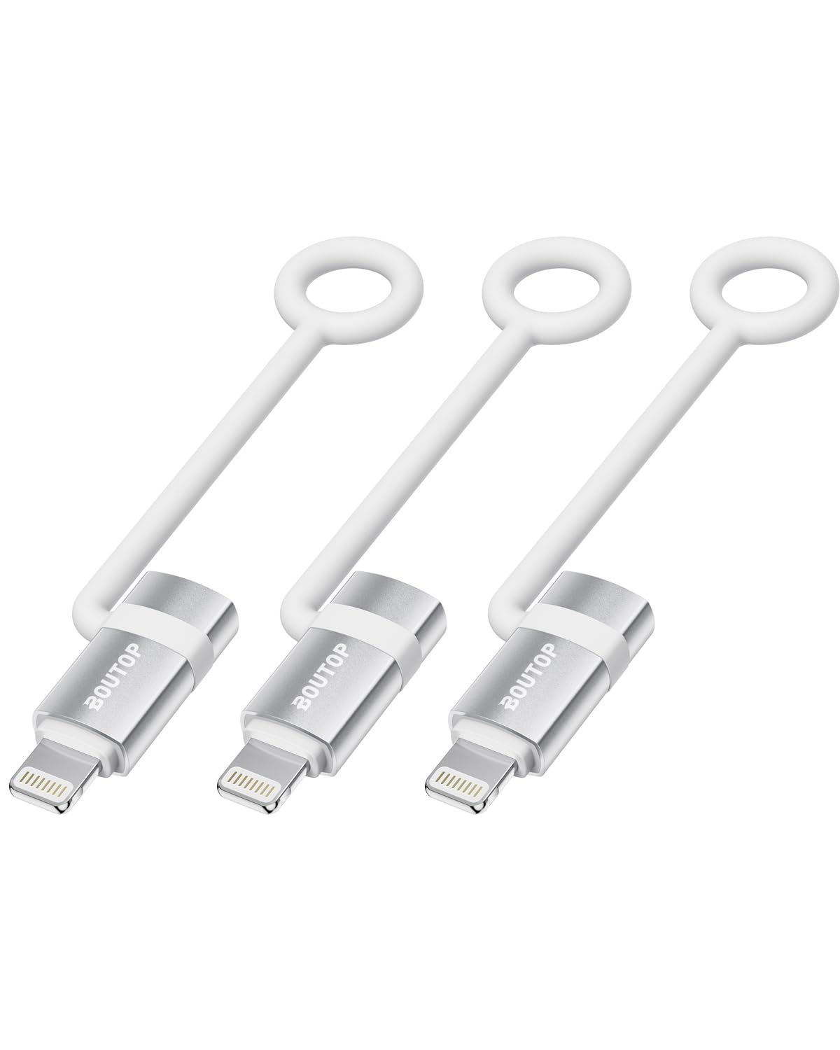 [MFi Certified] USB C to Lightning Adapter, Type C to Lightning Adapter Support 36W PD Fast Charging Compatible with iPhone iPad Silver -3 Pack