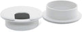 2pcs 2 Inch Desk Wire Cord Cable Grommets Hole Cover for Office PC Desk Cable Cord Organizer Plastic Cover (White-2Pcs)