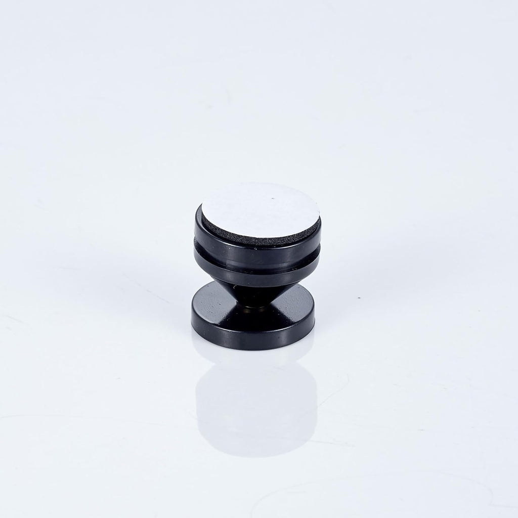 Speaker Spikes Floor Protectors 8pcs, Light Weight Shockproof Speaker Isolation Stand Feet for HiFi Amplifier, Subwoofer, DAC Recorder, Turntable, Cone Base Pad with Adhesive, Black