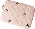 Cute Bow Graphic Carrying Laptop Bag Y2K Preppy Laptop Sleeve Case Bag Kawaii Pad Computer Protect Case Pouch (13-14 inch,Pink)