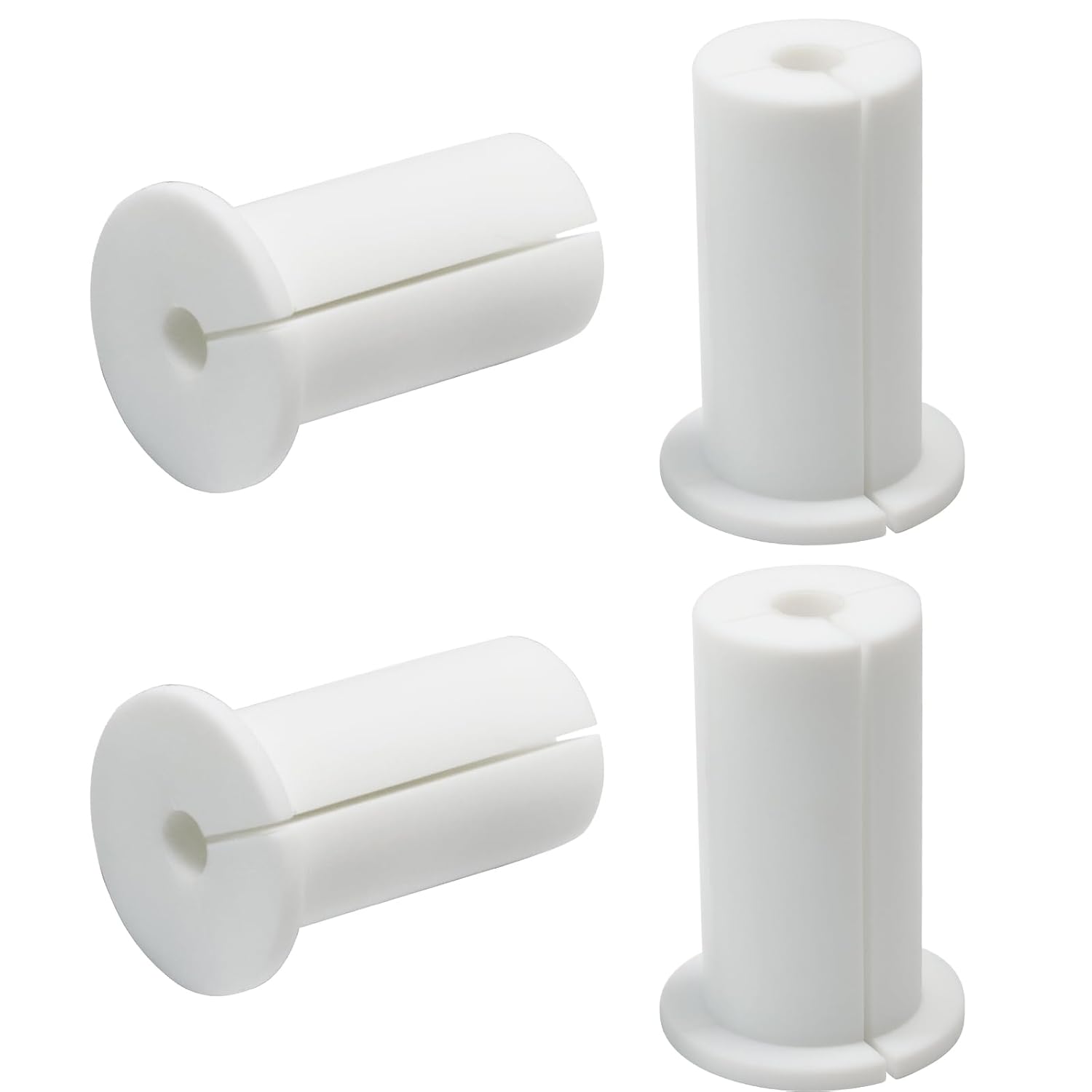 4pc Starlink Cable Grommet 1" Silicone Waterproof Wall Hole Pass Through Split Cable Bushings for TV Wire Ethernet Cord, Starlink Cable Routing Kit Accessories, 52.5mm/2.07" Ht, White