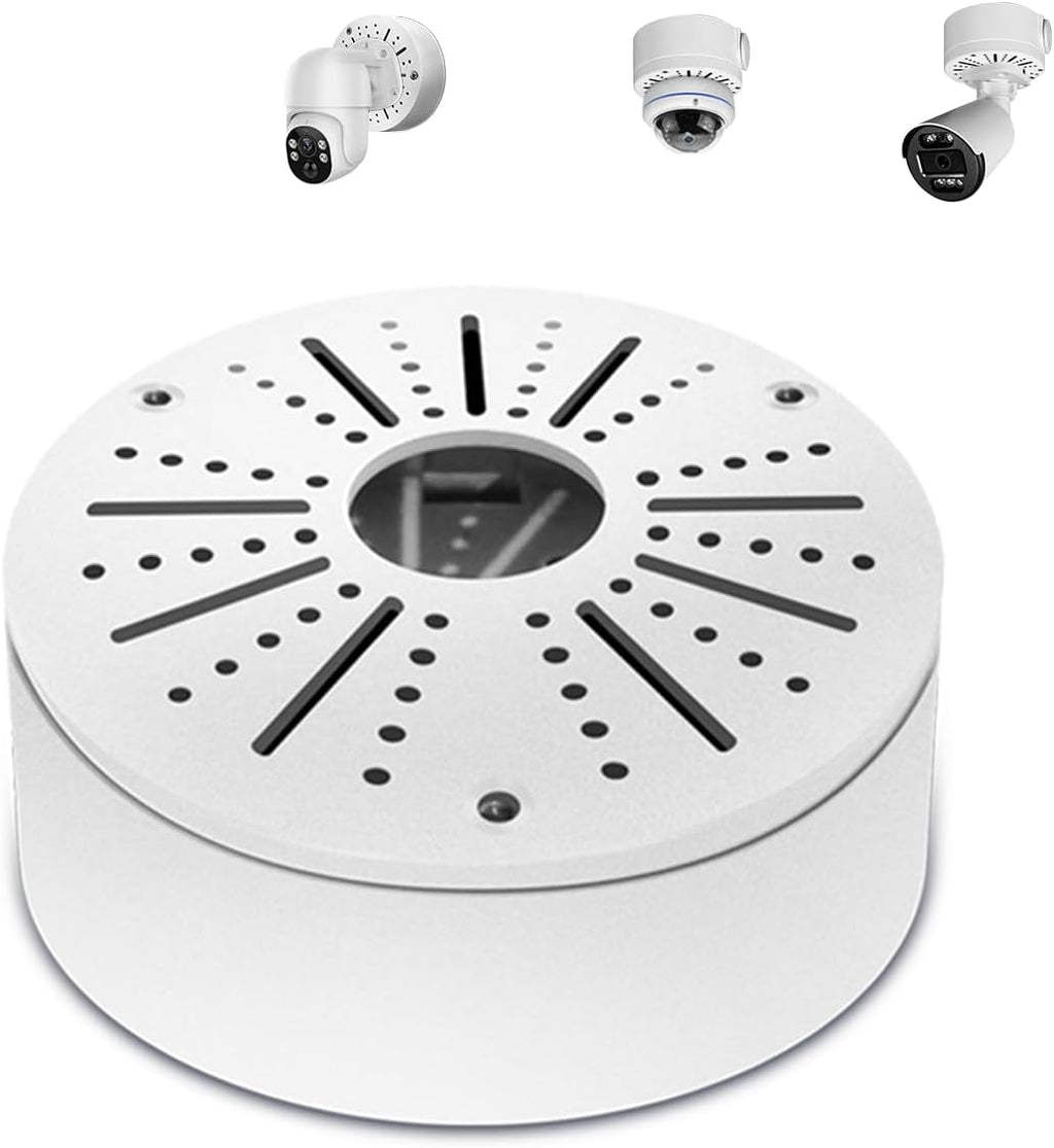 WEILAILIFE 【Compatible Almost All Cameras Type】 Universial Camera Junction Box Metal Universal Bullet Security Camera Junction Box Mount Bracket, Metal Indoor/Outdoor Camera Junction Box