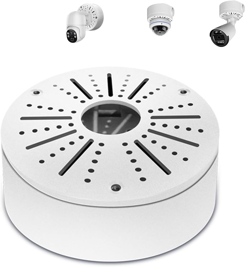 WEILAILIFE 【Compatible Almost All Cameras Type】 Universial Camera Junction Box Metal Universal Bullet Security Camera Junction Box Mount Bracket, Metal Indoor/Outdoor Camera Junction Box