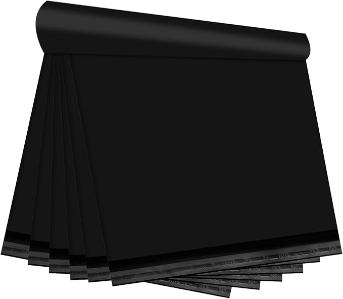 Black Poly Mailers 24x24 Inch, 50 Pack | Self-seal shipping bags by Unknown