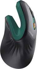 ProtoArc Ergonomic Vertical Mouse, EM11 NL Rechargeable Wireless Mouse Bluetooth, Ergo Mice with 3 Multi-Device for PC/Notebook/Laptop, 2.4GHz Optical Mice for Windows, Mac OS, Green
