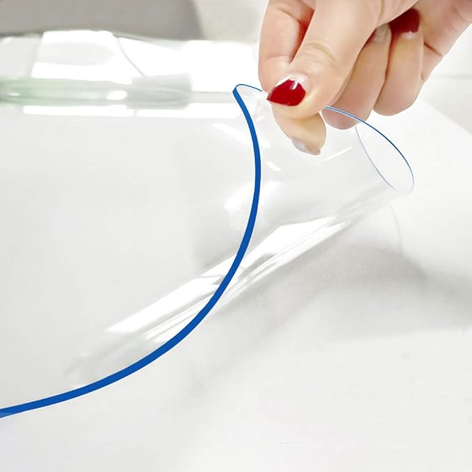 Clear PVC Table Top Protector 24x63 Inch 1.5mm Thick Plastic Desk Protector by Hodmutst