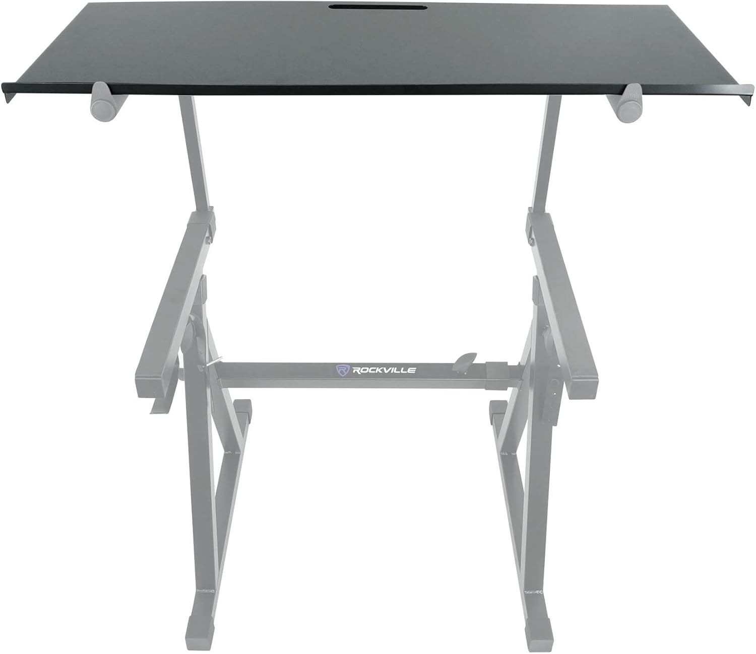 Rockville Z-SHELF Universal Shelf for Z-Stand and X-Stand, 35.4x13.78in Steel Platform, Foam-Padded Edge, Lightweight 7.3 lbs, for Musicians and DJs