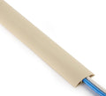 ZhiYo 10ft Cord Covers for Wires on Floor, Cord Hider Floor Hide Extension Cords, Soft PVC Cable Cover Cable Protector, Cable Cavity W0.62in H0.31in, Beige