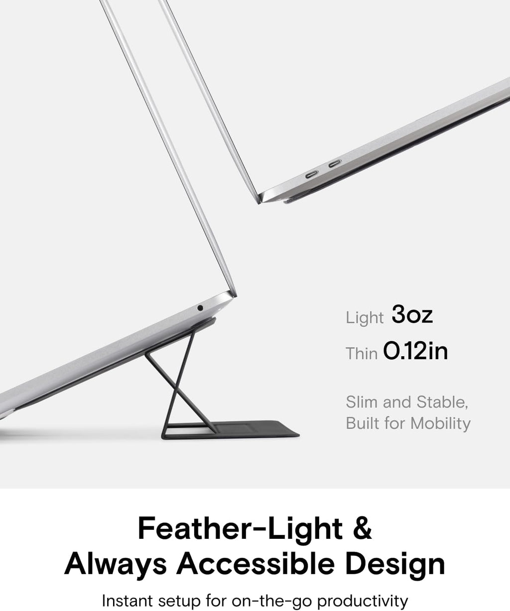 MOFT Laptop Stand for Desk, Adhesive MacBook Computer Stand with 2 Adjustable Viewing Angles, Foldable and Portable Laptop Riser Compatible with 11"-16" Laptops, Misty Cove