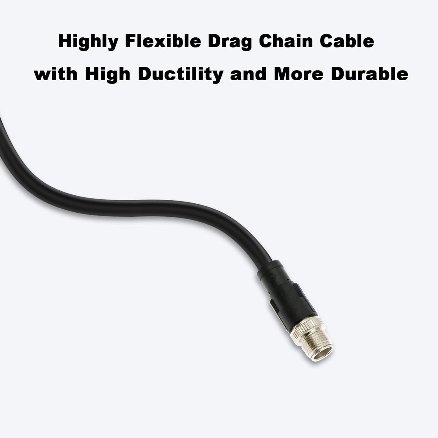 Alvin's Cables M12 X Coded 8 Pin Male to RJ45 Shielded Ethernet Cable M12 8 Position Cat6a Cable for Cognex Industrial Camera 20M/65.6ft