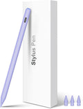 Pencil 2nd Generation Wireless Charging, HATOKU Pencil for iPad with Tilt & Palm Rejection, Magnetic Stylus Pen for ipad Air M3/3/4/5, iPad mini 5/6, ipad 6/7/8/9/10/11 Gen, ipad Pro 11/12.9 (Purple)
