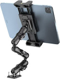 OHLPRO Heavy Duty Drill Base Tablet Mount Holder, 360° Adjustable iPad Mount Truck Dashboard, 3-Stage Stand for 5-13" iPad Pro Air Mini Galaxy Tab Switch, Tablet Vehicle for Car Wall Desk
