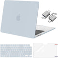 MOSISO Compatible with MacBook Air 13 inch Case 2025 2024 2023 2022 M4 A3240 M3 A3113 M2 A2681, Plastic Hard Shell&Keyboard Cover&Screen Film&Type C for MacBook Air 13.6 inch Case, Baby Blue
