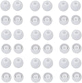 36 Pieces Medium Earbud Tips Soft and Comfortable Ear Bud Replacement Pieces Silicone Fit Most in-Ear Headphones，Inner Hole 3.8mm -5.5mm，Medium Clear White Replacement Eartips
