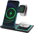 3 in 1 Wireless Charging Station for Apple Watch, iPhone, AirPods – Fast Magnetic Charger Dock Compatible with iPhone 16/15/14, Apple Watch Series, AirPods Pro – JR PINNACLE