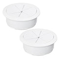 2 Pcs Desk Grommet 2" / 50 mm, Desk Hole Cover for Cables White, Cable Grommet ABS Plastic, Desk Hole Grommet for Home & Office Pc, Detachable Cable Cord Organizer