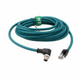 Right Angle M12 Ethernet 8 Pin X-Code RJ45 Cable for Datalogic Matrix 220 320 Reader IV3 Cognex IS8000 DM470 Vision Camera Sensor Reader 5M