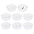 uxcell 8 Pcs 53mm (2.09 Inch) Desk Grommet, Plastic Cable Hole Cover, Wire Cord Cable Organizer for Home Office Computer Desk Cabinet, White