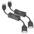 USB On/Off Switch Cable 2-Pack,2A Charging 480Mbps Data,Type-A 2.0 Power Extension Cord with ON/OFF for PC Computer,Laptop,TV,Car,PS4/PS5/Xbox,USB Fan Lamp LED Keyboard Mouse Flash Drive,Raspberry Pi