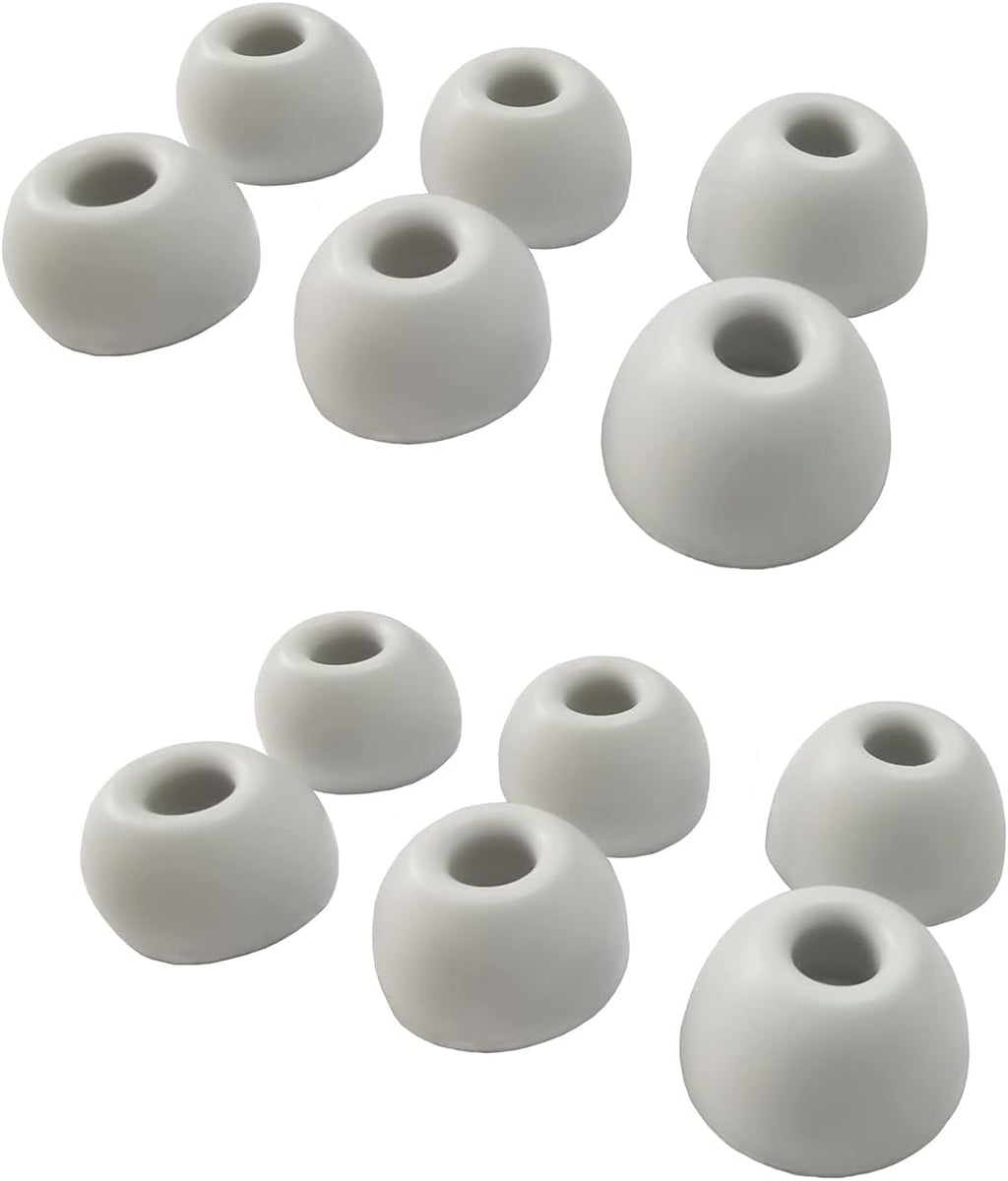 Silicone Ear Tips for Beats Studio Buds Tips Replacement Ear Earbuds Tips Studio Buds+/Fit Pro/Solo Buds for Beats Earbuds, 6 Pairs LMS Gray