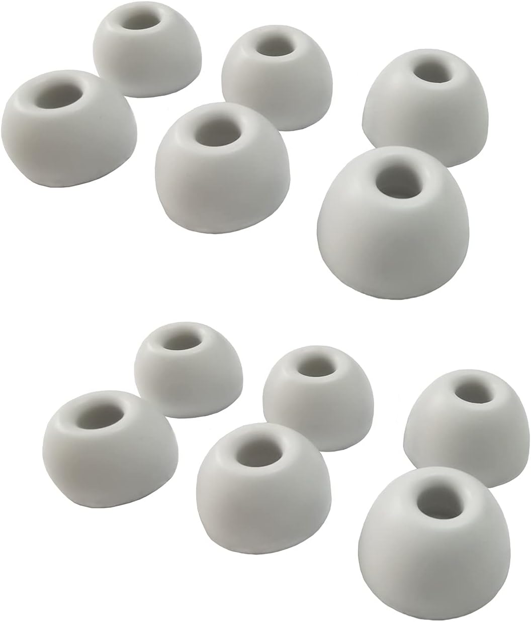Silicone Ear Tips for Beats Studio Buds Tips Replacement Ear Earbuds Tips Studio Buds+/Fit Pro/Solo Buds for Beats Earbuds, 6 Pairs LMS Gray