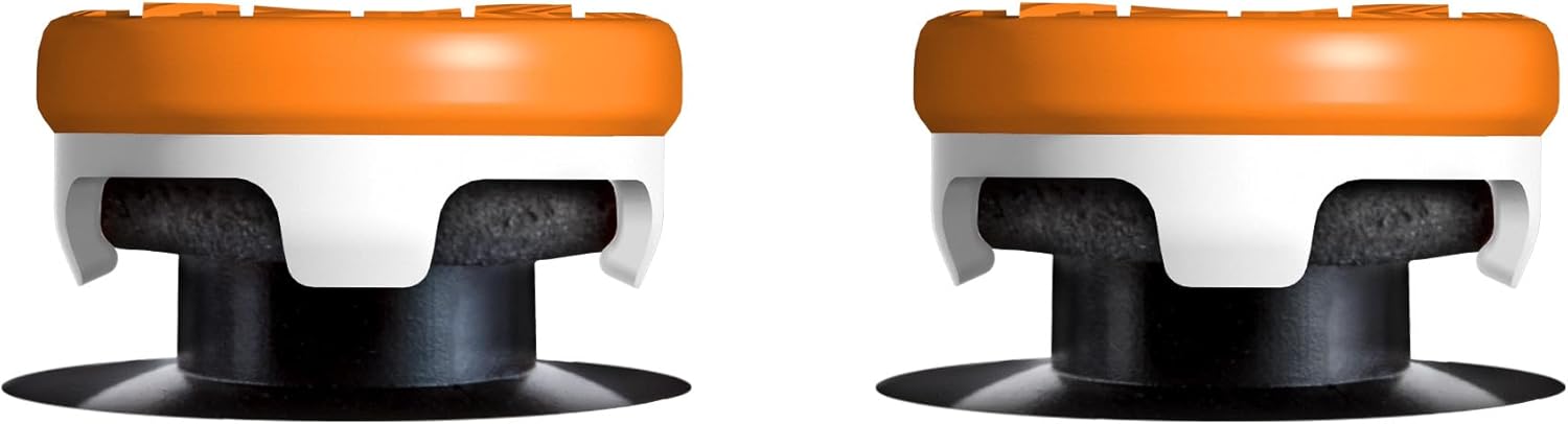 KontrolFreek Omni for PlayStation 5 (PS5) and PlayStation 4 (PS4) | Performance Thumbsticks | 2 Low-Rise Concave | Orange/White