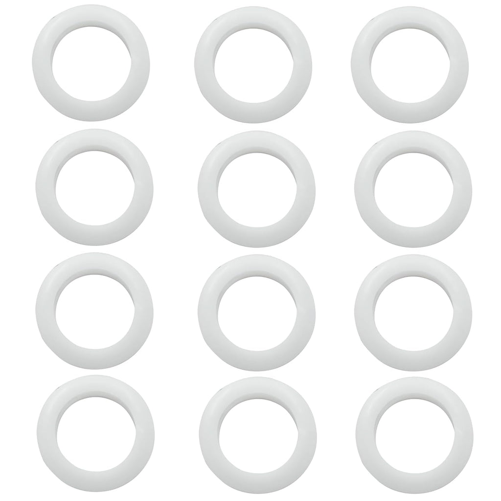 12 Pcs Rubber Grommets, 0.98" Inside Diameter 1" Drill Hole Rubber Wire Grommets O Ring Grommets for Wire, Firewall, Cables, Plugs (White)