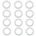 12 Pcs Rubber Grommets, 0.98" Inside Diameter 1" Drill Hole Rubber Wire Grommets O Ring Grommets for Wire, Firewall, Cables, Plugs (White)