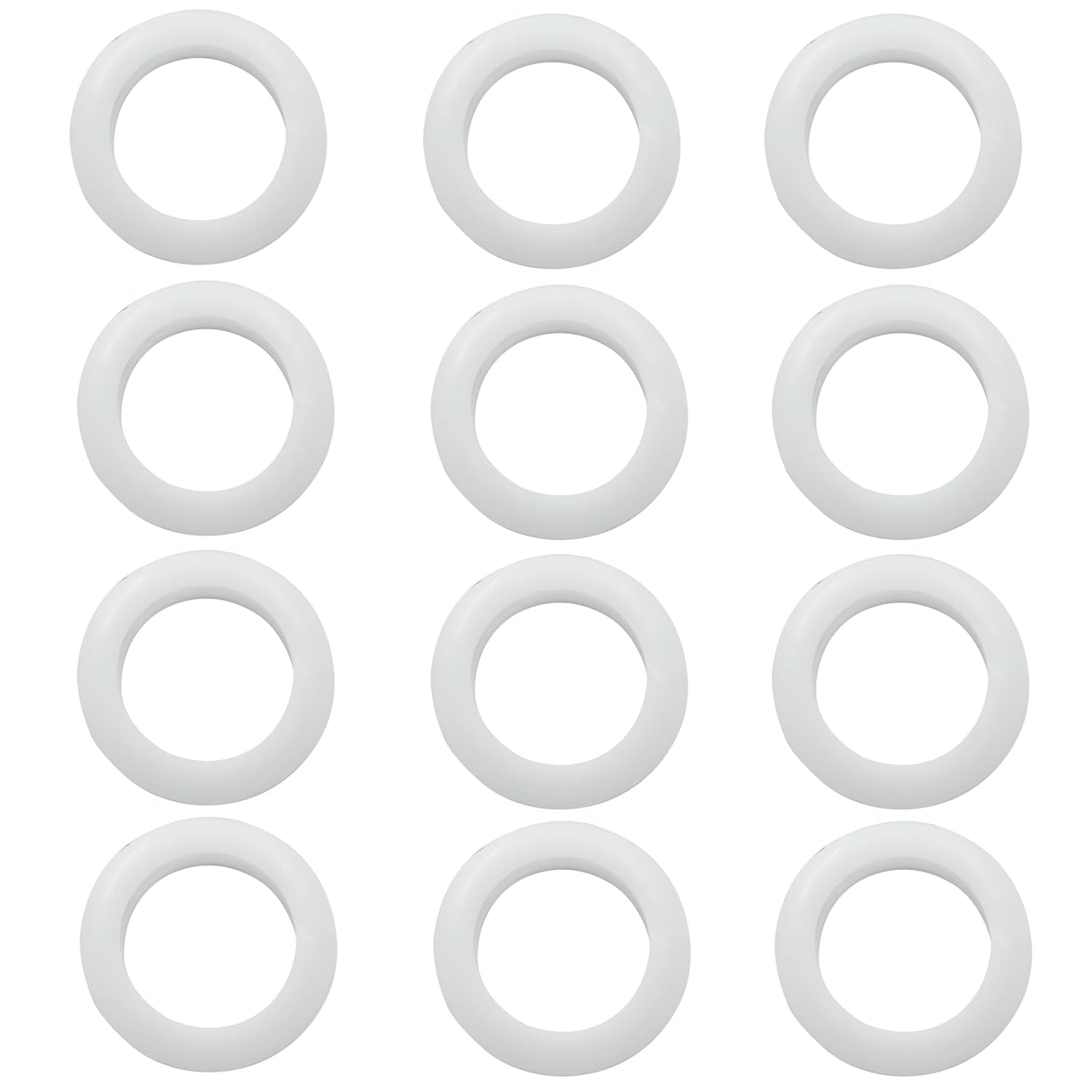 12 Pcs Rubber Grommets, 0.98" Inside Diameter 1" Drill Hole Rubber Wire Grommets O Ring Grommets for Wire, Firewall, Cables, Plugs (White)
