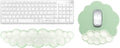 Gel Cloud Keyboard and Mouse Wrist Rest, Cute Wrist Support and Arm Support Rest for Typing Pain Relief，Suitable for Office/Computer/Laptop/Gaming Set-Green