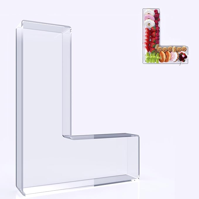11" Acrylic Letter Charcuterie Box, Reusable Fillable Alphabet Number Shaped by RUFHVTY