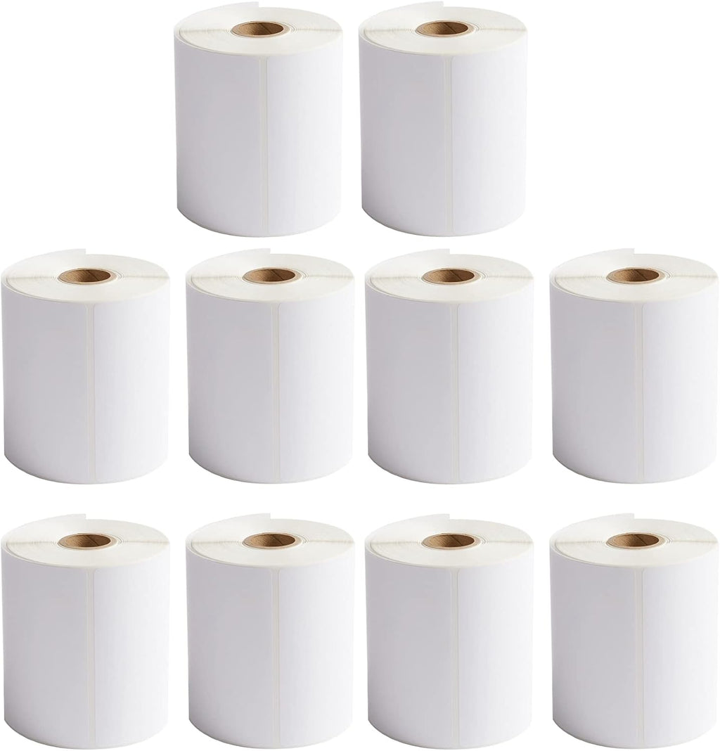 FungLam 10 Rolls 4"x6" Direct Thermal Printer Label, Shipping Labels Compatible with Zebra, Rollo and Most Thermal Printer, Perforated Postage Label Paper, 250 Labels/Roll