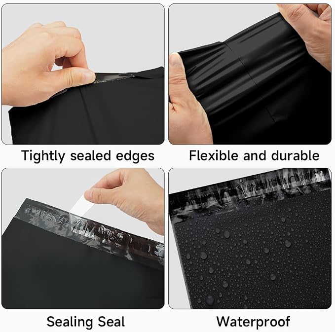 Black Poly Mailers 24x24 Inch, 50 Pack | Self-seal shipping bags - Image 5