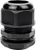 XHF 20 Pcs 1" IP68 Strain Relief Nylon Cord Grip Waterproof NPT Cable Glands Adjustable UL Listed and RoHS Compliant(Black)
