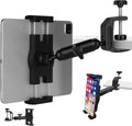 Under Cabinet Tablet Mount, Kitchen Tablet Holder iPad Mount for Desk/Table/Board/Chair,Compatible with 4.7~12.9" iPad/Nexus/LG G Pads/e-Reader/Switch/iPhone,360° Adjustable Aluminum Alloy Arm Stand