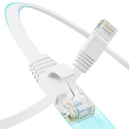 Cat 6 Flat Ethernet Cable 50 FT, UTP 10Gbps High-Speed Cat6 Ethernet Cable by Unknown