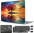 CISSOOK Compatible with MacBook Air 13 inch Case 2021, 2020-2018 Release Model M1 A2337 A2179 A1932, Protective Plastic Hard Shell Case Cover for MacBook Air 13-inch with Touch ID, Tree Landscape
