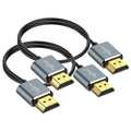 Twozoh Flexible & Slim HDMI Cable 6.6FT 2 Pack, Ultra Thin HDMI Cord Supports High Speed 4K@60Hz 18gbps 2160P/1080P