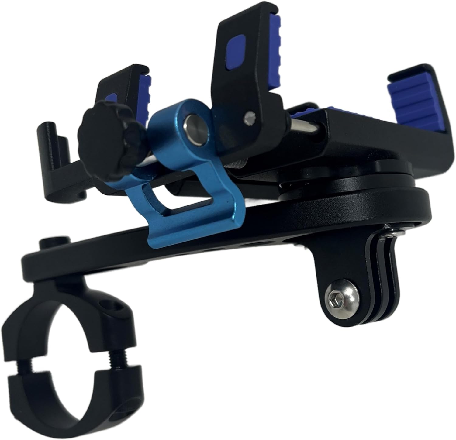 BiKase BiKGrip Bike Phone Holder with Computer Mount Garmin Compatible Bracket, Handlebar Cell Phone Clamp, for Any Phone 4.7" to 6.8" Smartphones Made of 6061 Aluminum - Ebike
