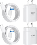 30W Phone 16 15 Charger Fast Charging,USB-C Wall Fast Charger Block Adapter with 6.6Ft USB C to C Fast Charging Cable Cord for Phone 16 15 Pro/16 15 Pro Max/15 Plus,Pro 12.9,Samsung Galaxy S24 Ultra