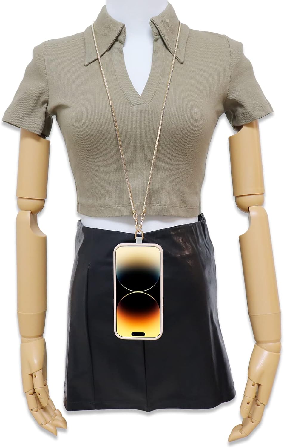 Snake Chain Phone Strap Universal phone lanyard phone strap connector (Snake-Chain（Light gold） G5)