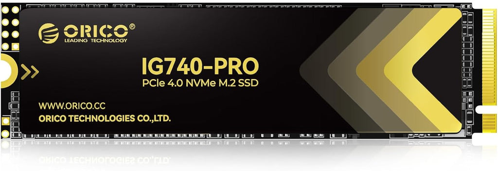 ORICO Industrial SSD 4TB M.2 NVMe SSD, PCIe 4.0 Drive with 7400MB/s Read Speed, Advanced Data Security and Innovative Heatsink, for Edge Computing, Industrial PC, Personal Laptop and PS5 - IG740PRO