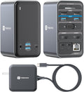 TobenONE USB C Docking Station Dual Monitor with 100W GaN Charger, Laptop Dual HDMI Docking Station with 7 USB, SD/TF, Ethernet, and Audio/Mic, 15 in 1 USB C Dock for Windows, and ChromeOS
