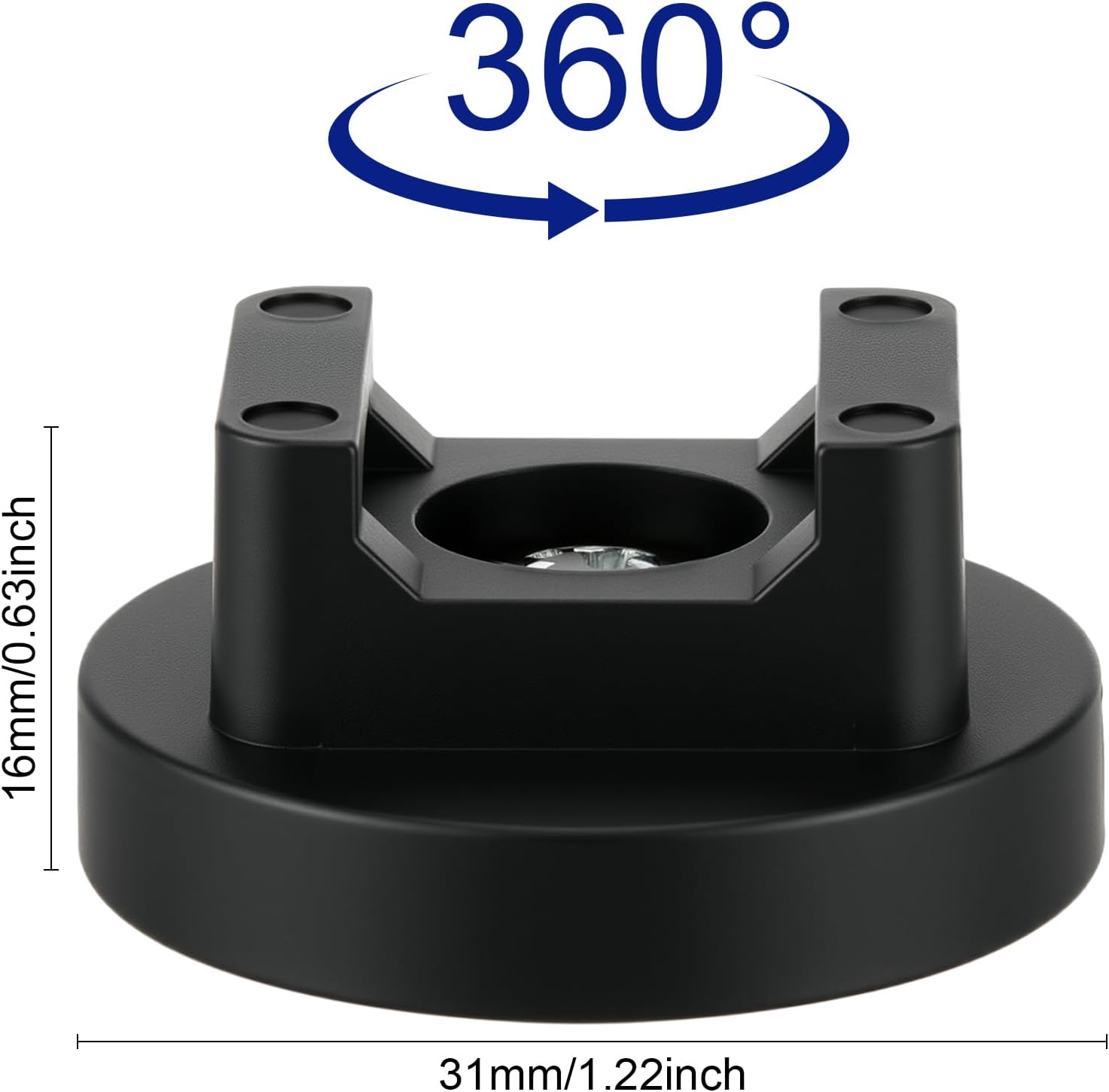 Yookeer 40 Pcs Magnetic Zip Tie Mount Base Black Magnetic Cable Clips Wire Holder Multipurpose Cable Ties Management Base Electrical Supplies for Wire (31 mm)