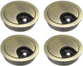 uxcell Cable Hole Cover, 2Inch/50mm Zinc Alloy Desk Wire Cord Cable Grommets Hole Cover for Office PC Desk Cable Cord Organizer, 4Pcs Bronze Tone