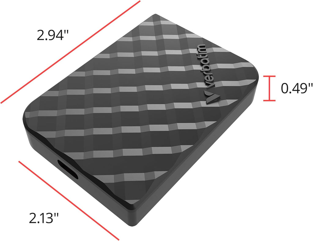 Verbatim 2TB Store 'n’ Go Mini External Solid State Drive USB 3.2 Gen 1 USB-C Connection - Diamond Black