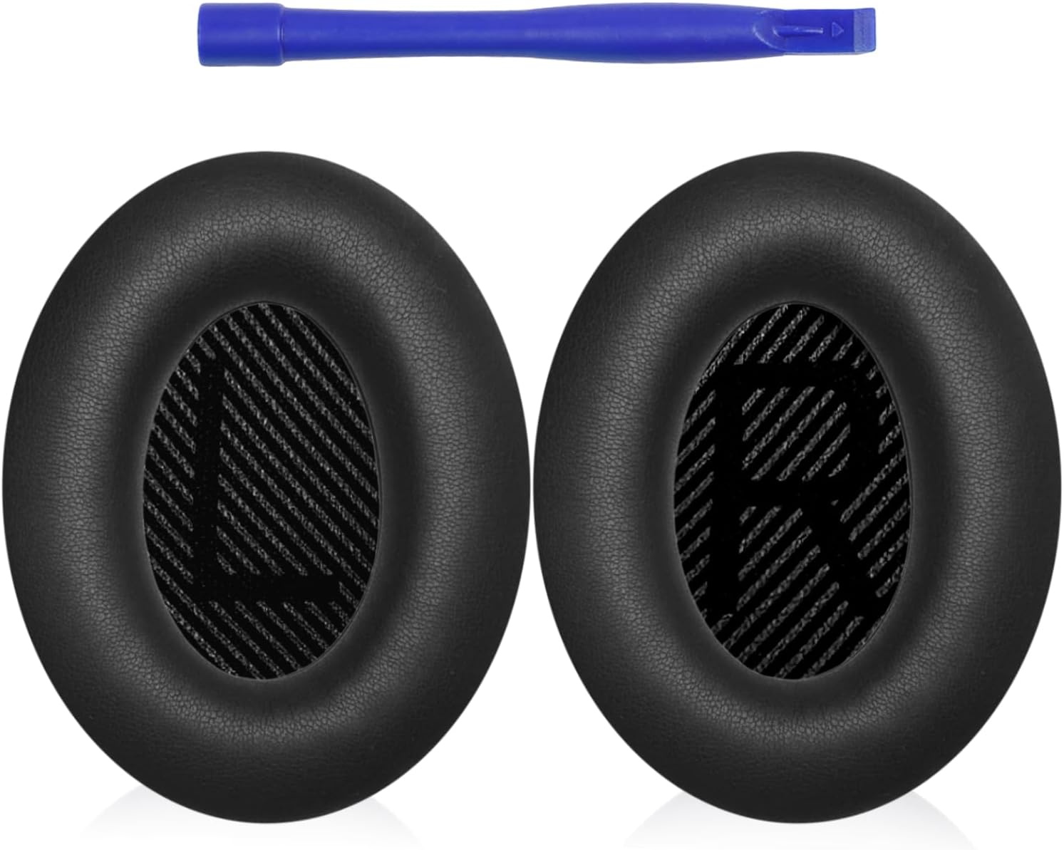MBWIGF Replacement Ear Pads for Bose QuietComfort 35 (QC35) & Quiet Comfort 35 II (QC35ii) Headphones, Replacement Earpad Cushion with Comfortable Extra Thick Memory Foam and Softer Leather (Black)