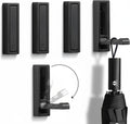 Folding Wall Hooks,4 Pack Rustproof Zinc Alloy Folding Coat Hooks,Heavy Duty Foldable Gold Wall Hooks for Hanging Clothes,Hat,Towel,Bathrobe,Key,Bag,Backpack (Black)